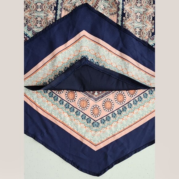 I.N. San Francisco Paisley Handkerchief Top in Pink and Blue - Picture 5 of 7
